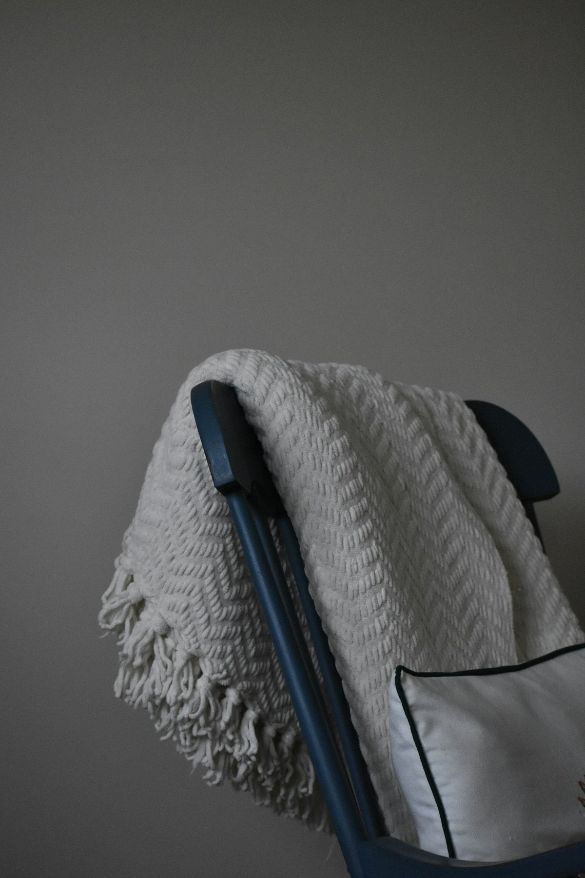 Chunky knit throw blanket