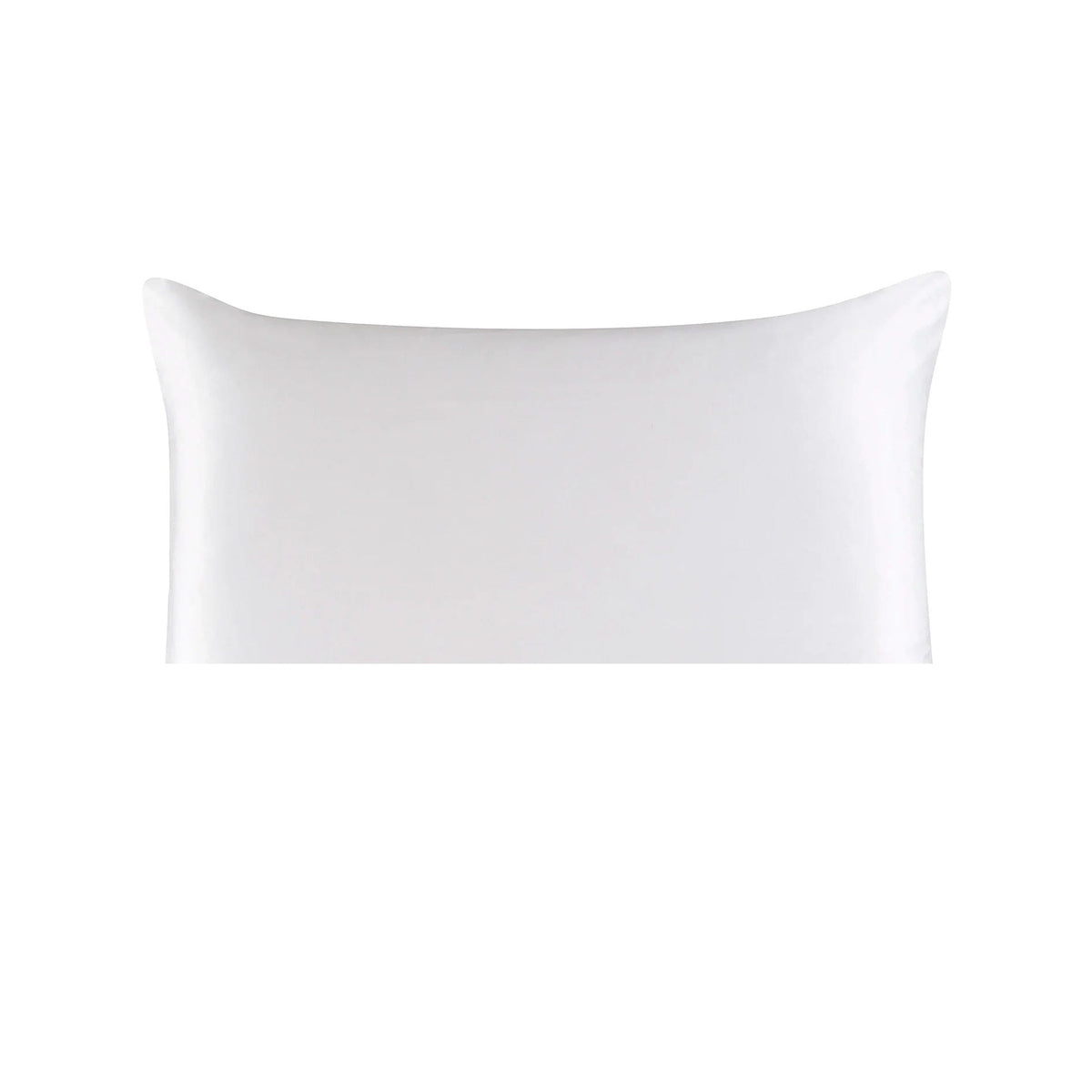 Ivory mulberry silk pillowcase on a bed