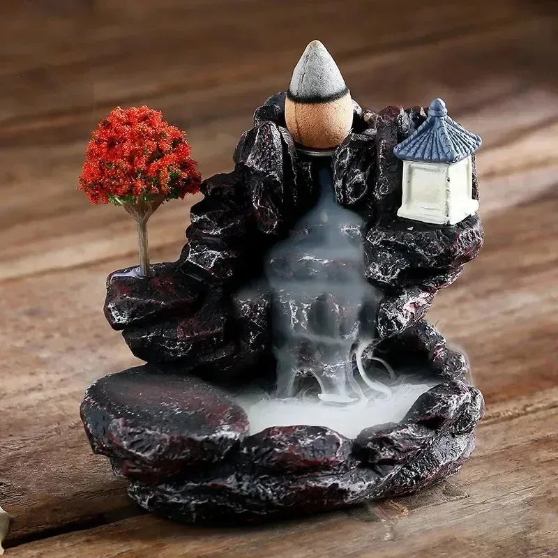 Waterfall backflow incense burner