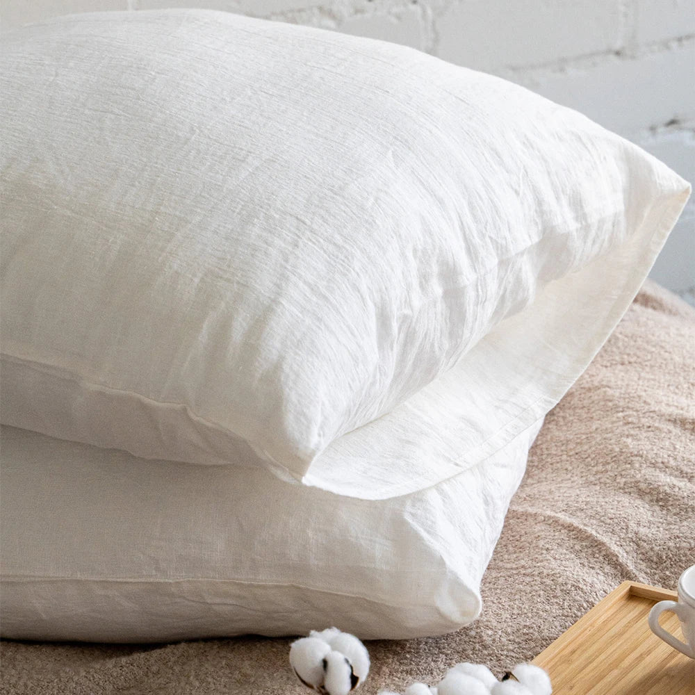 Linen pillowcase texture