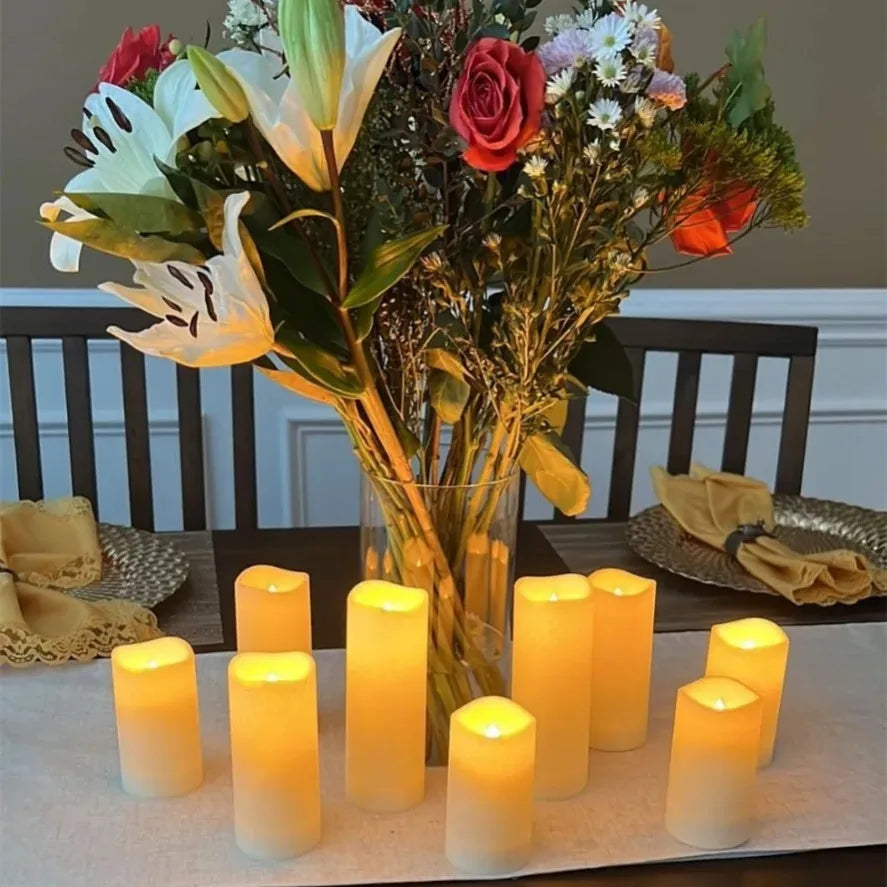 Flameless LED candle flame detail