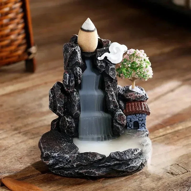 Backflow incense burner detail