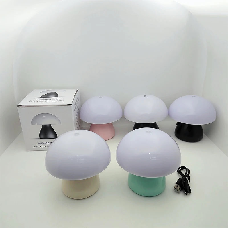 Mushroom lamp size shown next to a hand