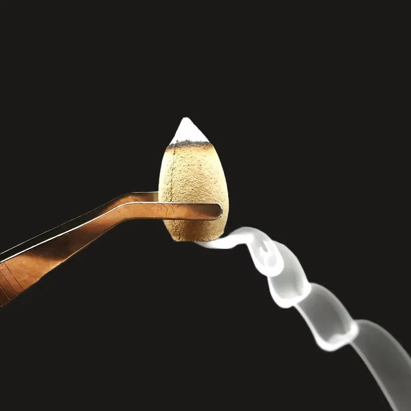 Backflow smoke cascading from a cone