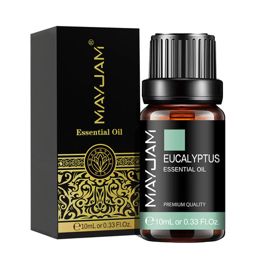 Eucalyptus essential oil bottle and box