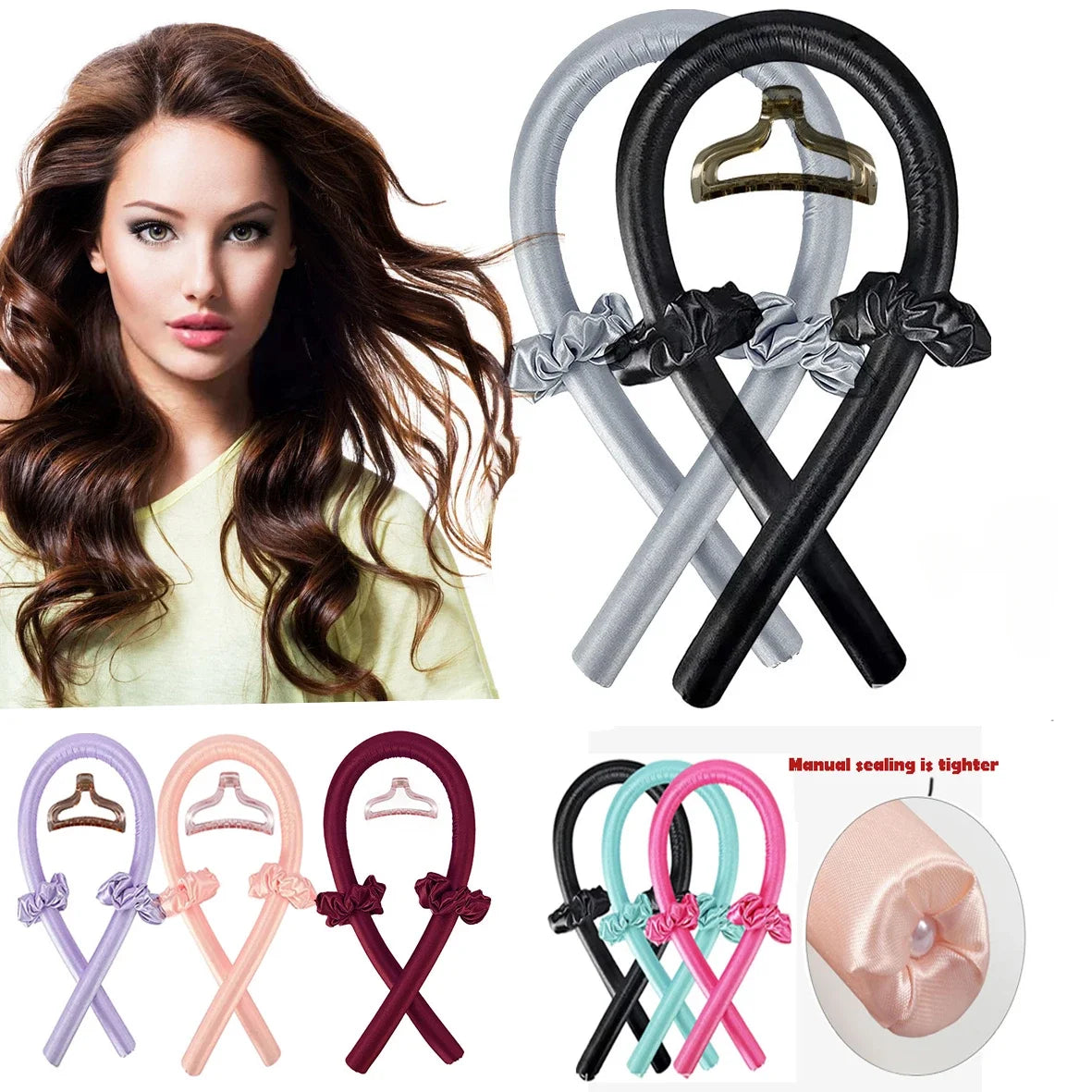 Step by step: how to use the heatless silk curl set