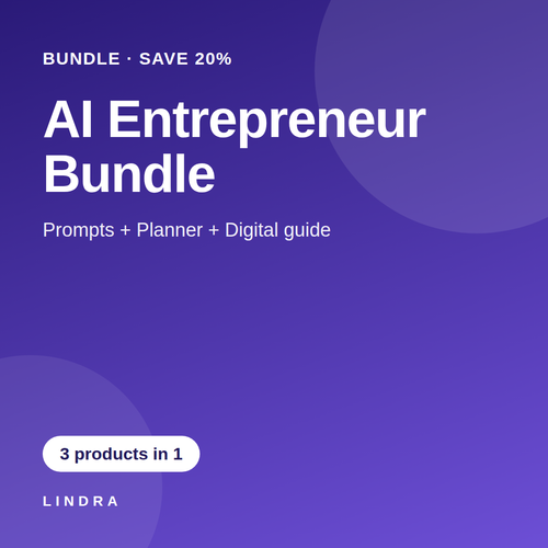 AI Entrepreneur Bundle — 3 products in 1 cover